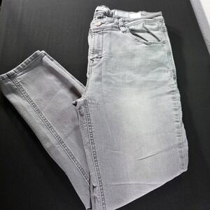 Kensie Womens Effortless Ankle Mid Rise  Gray Stretch Jeans Size 14/32